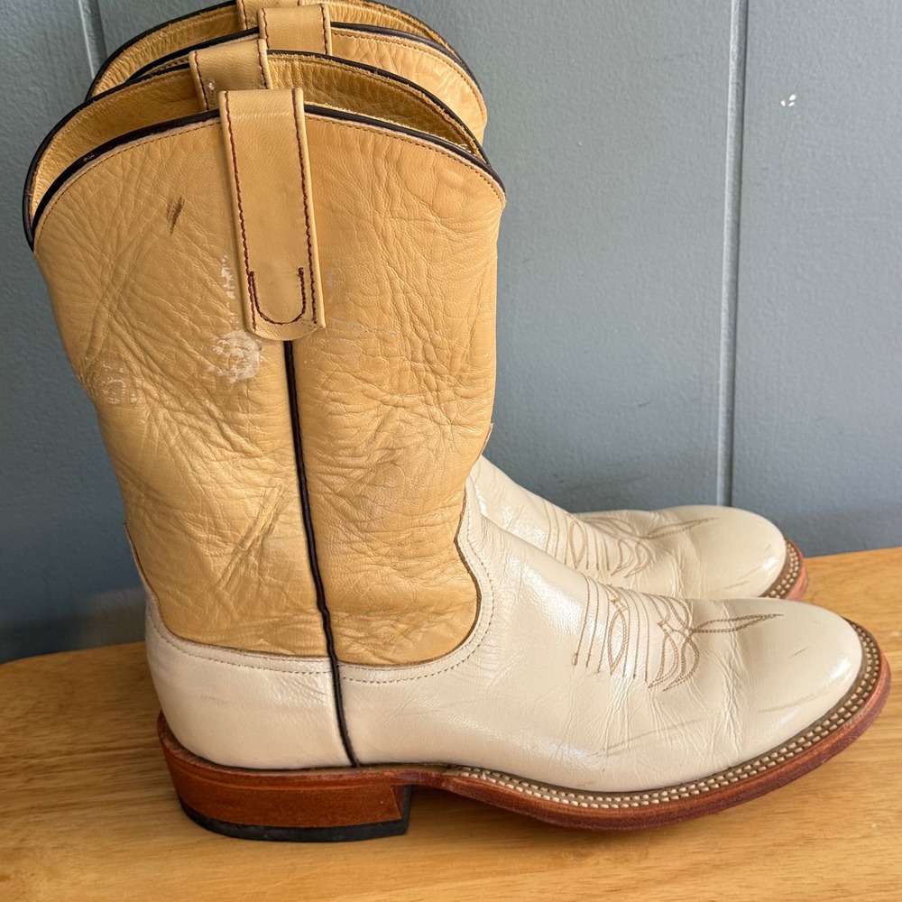 Vtg Logan Boot Co Cowboy Boots‎ Coastal Cowgirl Western Leather USA Women 6B - Picture 12 of 13
